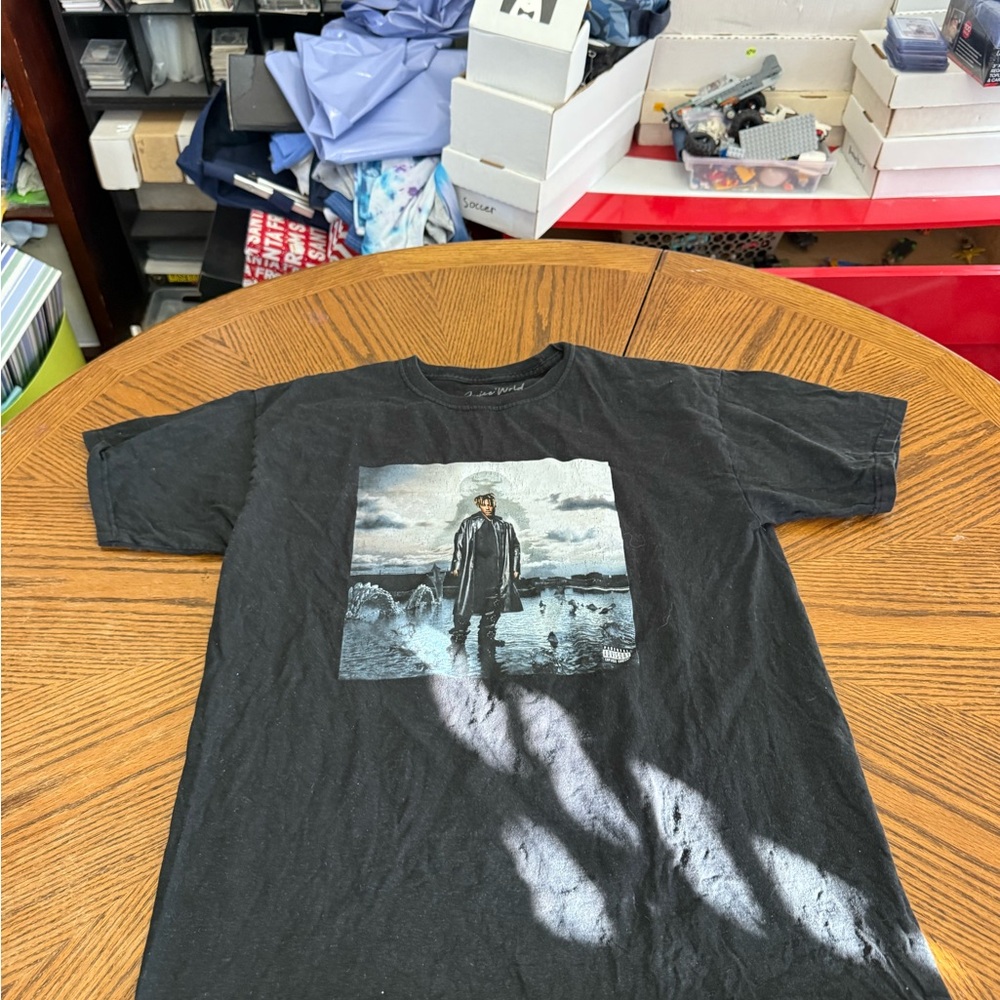 Travis Scott Black Graphic Tee with Scenic Print